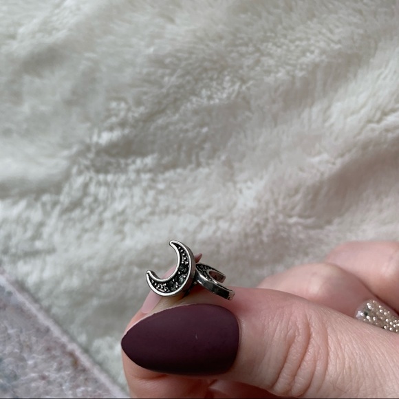 5⭐️Last Set! Boho Silver + Marcasite Crescent Stud - Picture 5 of 7